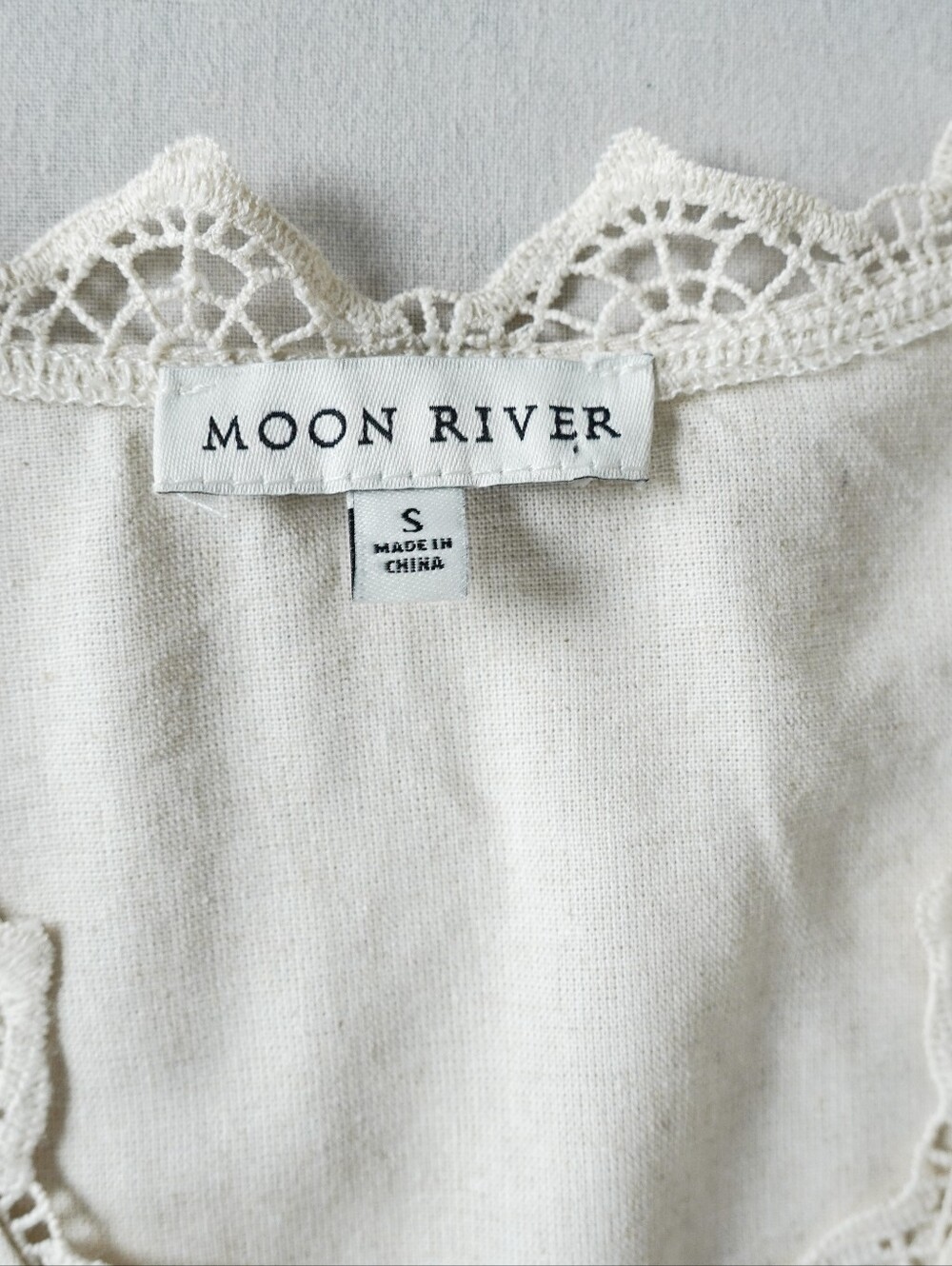 Romantic Cream Floral Linen Tie-Front Crop Top - Picture 5 of 9
